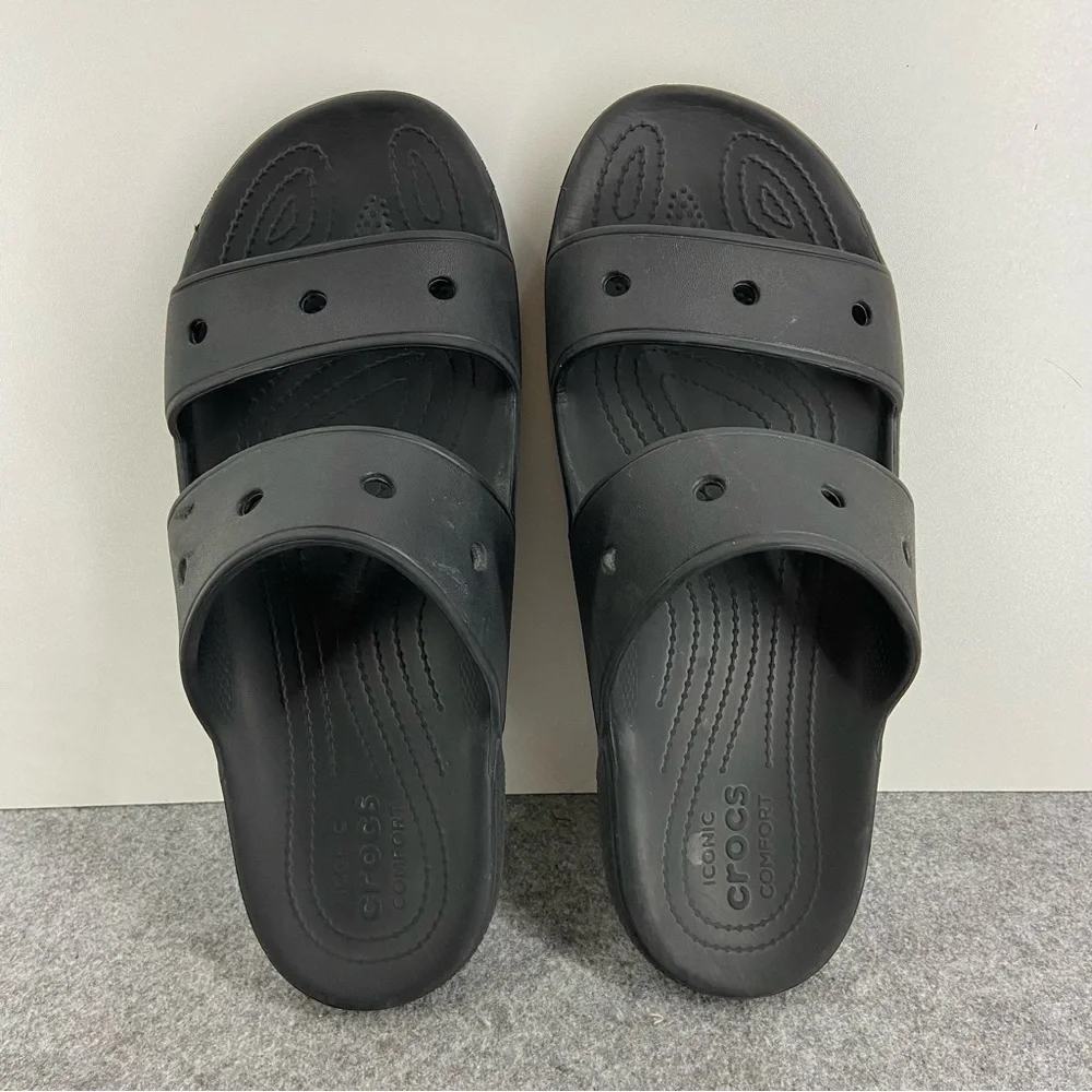 CROCS Men’s Classic Slides in Black Size 10 - Picture 6 of 6